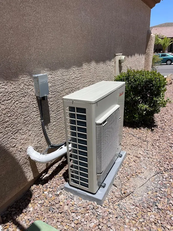 Residential air conditioning condenser unit in Pomona